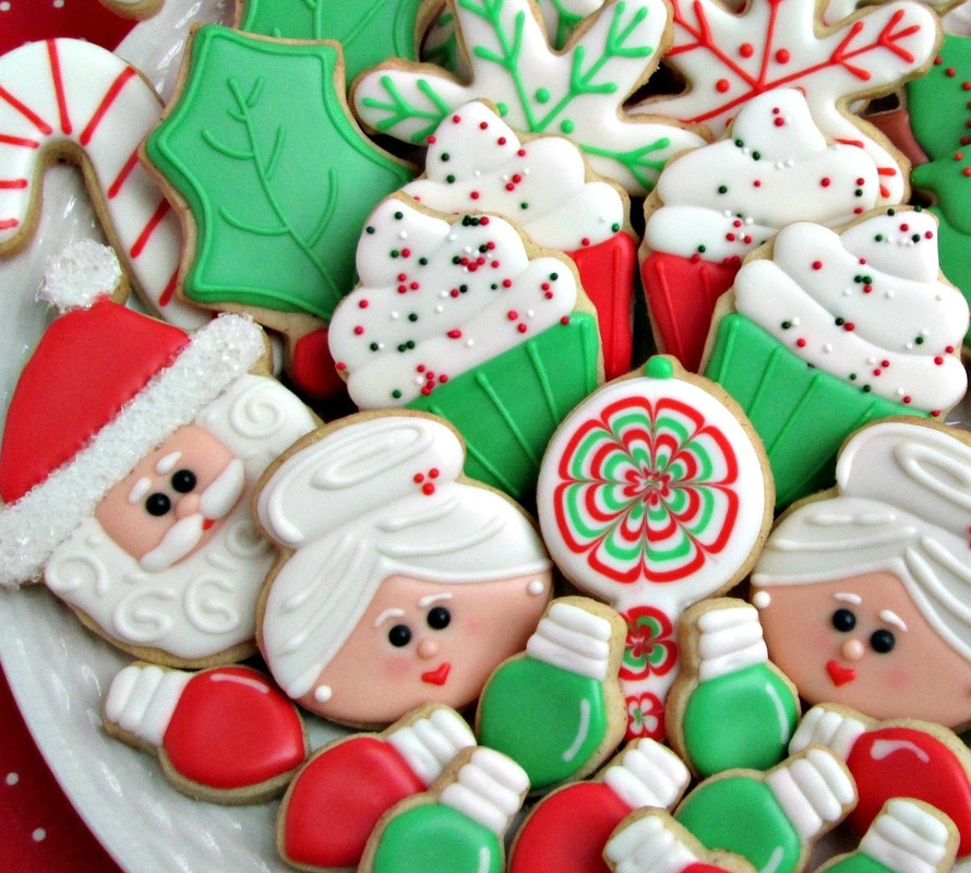 Order Christmas Winter Sugar Cookies - Custom Decorated - Frederick MD - Sugar Dot Cookies ...