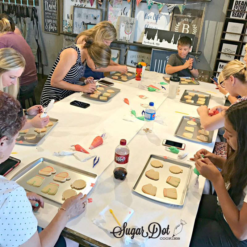 Sugar Cookie Decorating Parties Adults Girls Night Showers Bachelorette Corporate Holiday Frederick Md Maryland Sugar Dot Cookies Here To Teach You How To Decorate Cookies Provide The