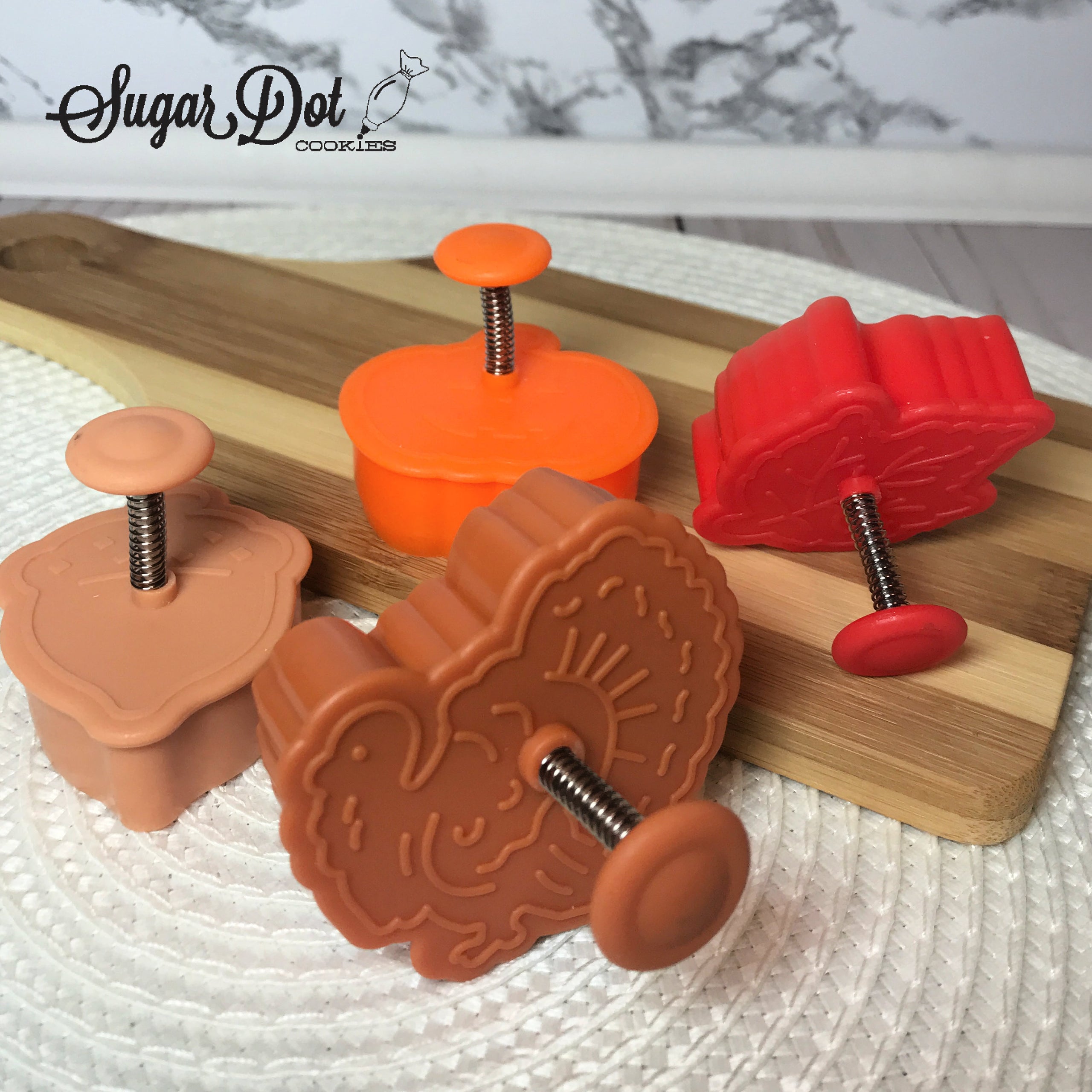 Mini plunger imprint cutters for cookies, pie crust and fondant