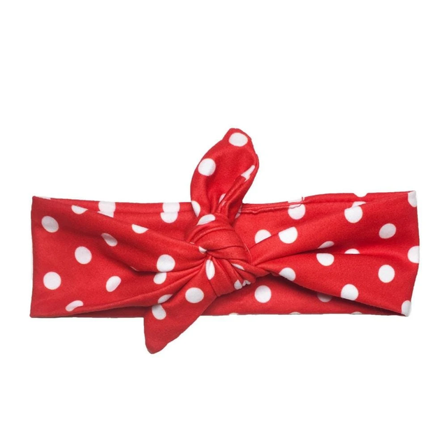 Bakers Knotted Headband - Red White Polka Dots - from Headbands of Hope