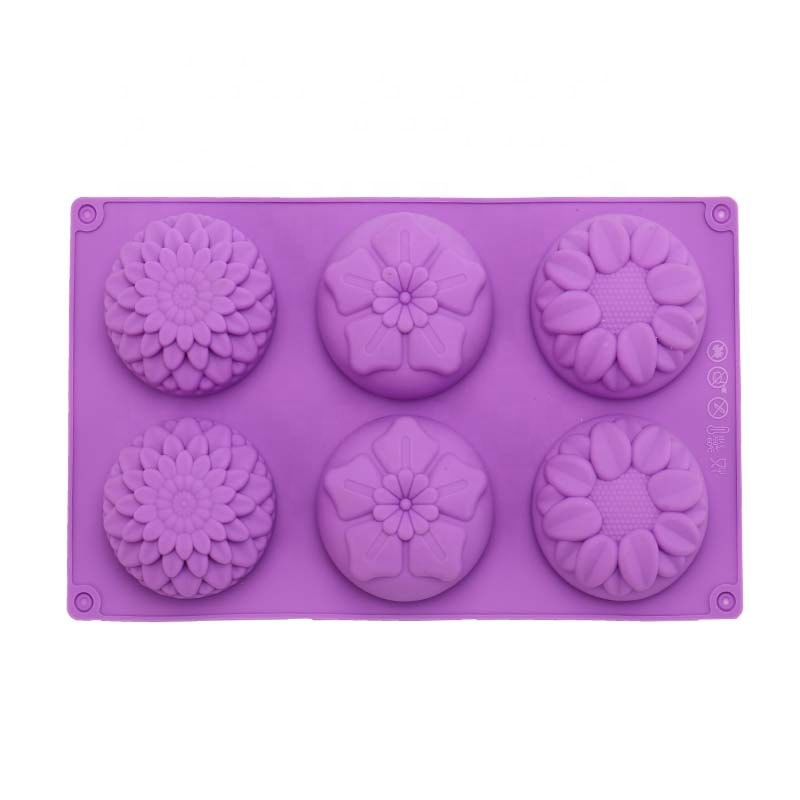 Assorted Flowers Silicone Mold each in a different shape